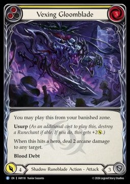 Vexing Gloomblade (Yellow) (Rainbow Foil)