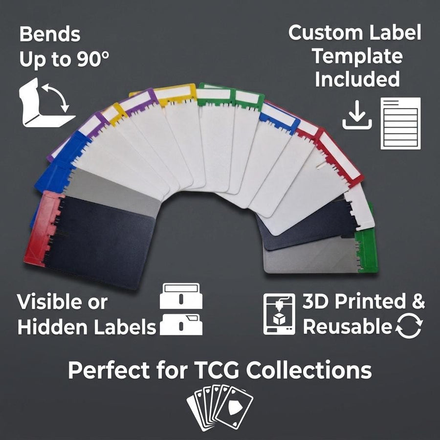 Bendable TCG Card Dividers for Dragon Shield Fortress Drawers