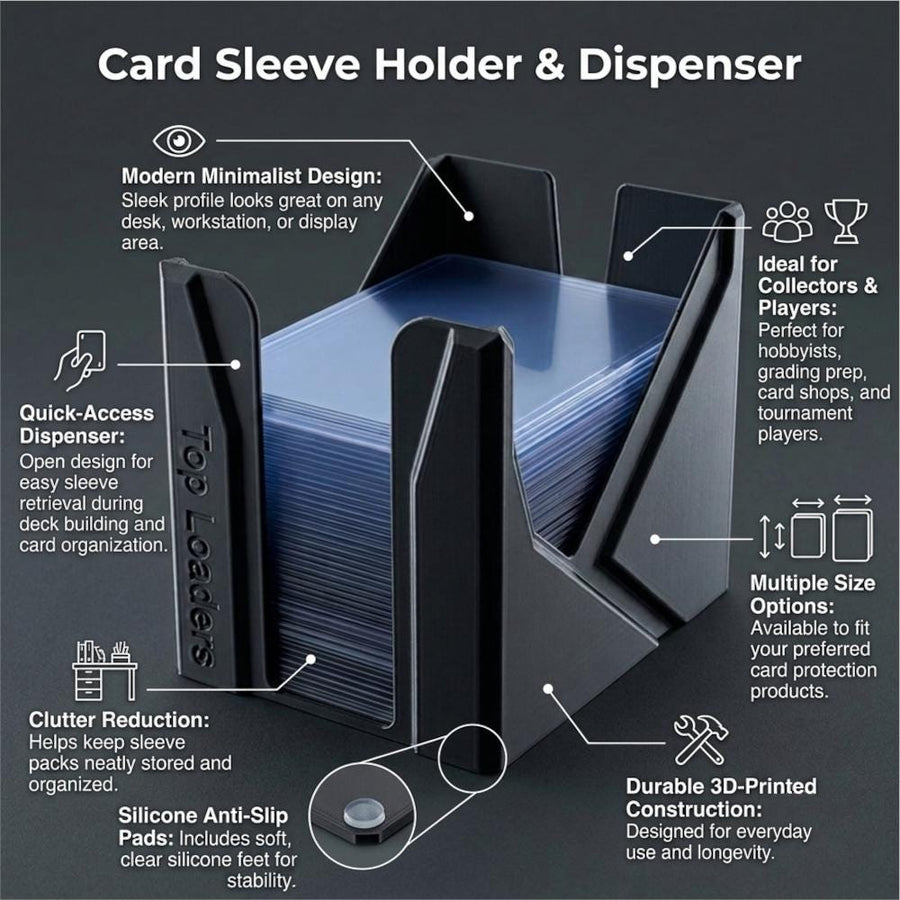 Card Sleeve Holder & Dispenser - Open Design